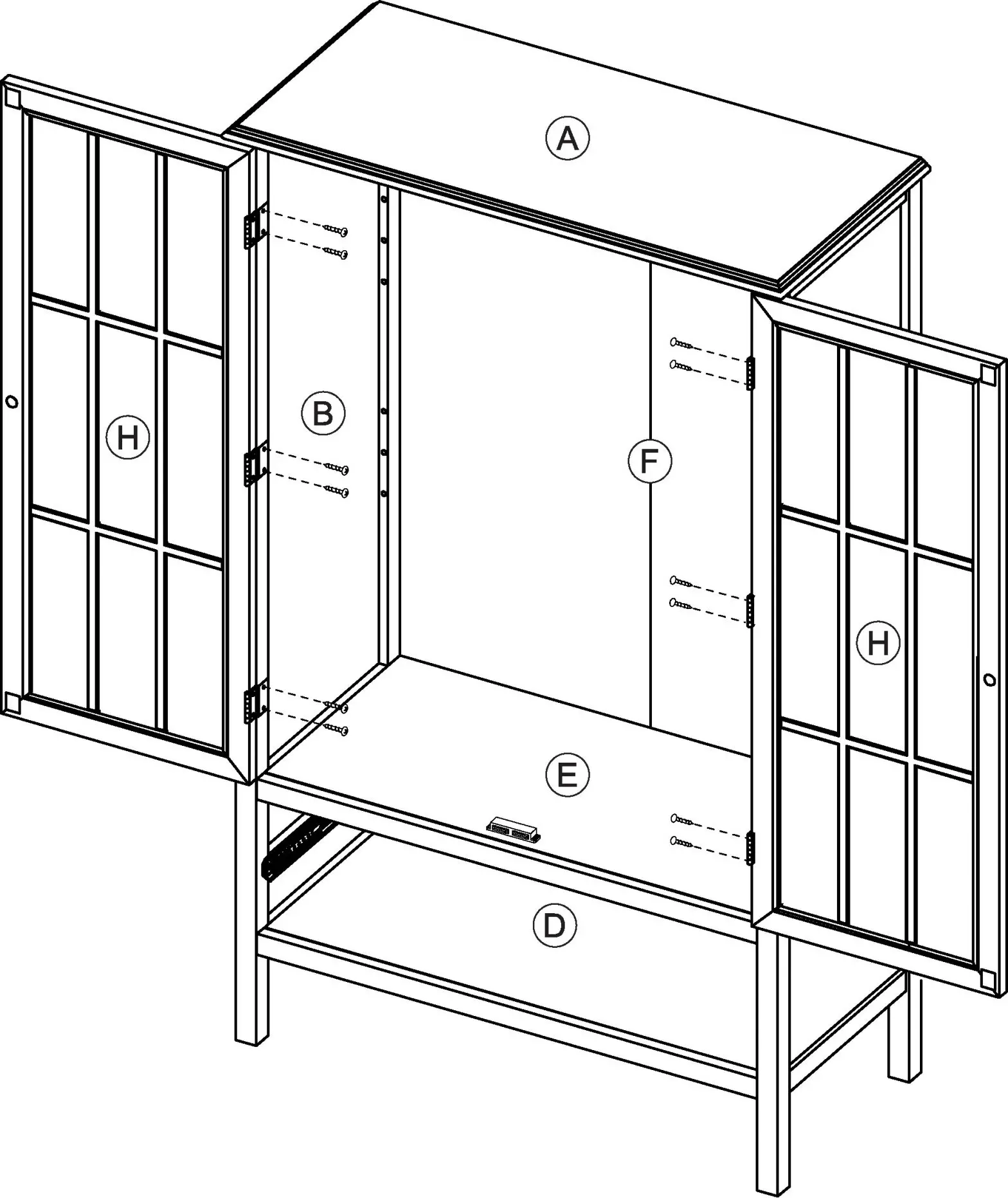 step 6 attach doors 1