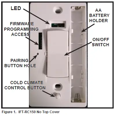 HEARTH -HOME IFT-RC150 IntelliFire-Touch-Wireless-Wall Switch -FIG 1