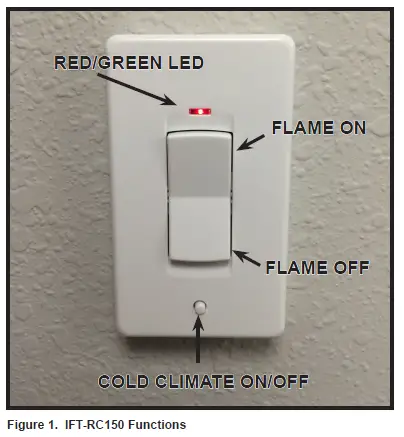 HEARTH -HOME IFT-RC150 IntelliFire-Touch-Wireless-Wall Switch -FIG 2