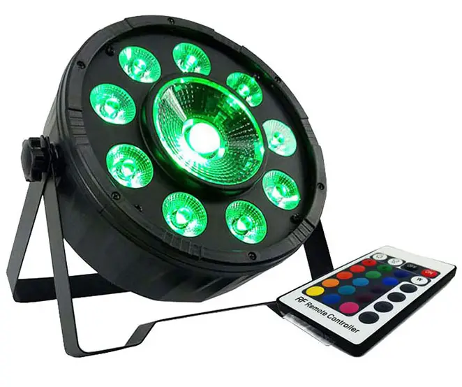 SHEHDS SHE RCFP9130C Non Remote Control LED Flat Par 9x10W 30W RGB Lighting Stage-