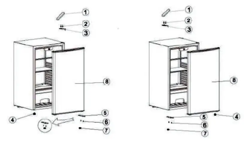 KLARSTEIN 10035192 SPITZBERGEN UNI Fridge - REVERSE DOOR