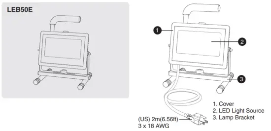 Olafus LEB50E LED Work Light - fig1