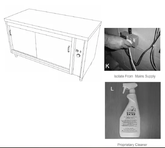 CED DL15HC Heavy Duty Plain Top Hot Cupboard-fig-4