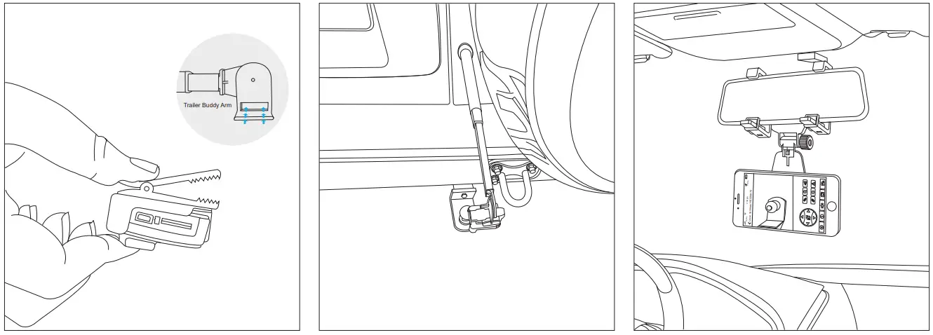 The Trailer Buddy Trailer Wireless Reversing Camera Kit with Power Button - fig3