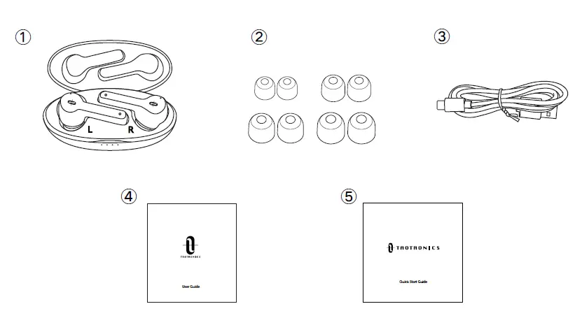 TAOTRONICS TT-BH053 True Wireless Stereo Earbuds 1