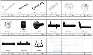 FIG 1 Parts list