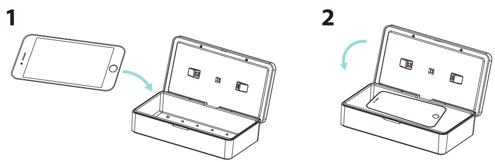 Xing Da Electronics XO 9969 UV box with wireless charger - UV Sani zer
