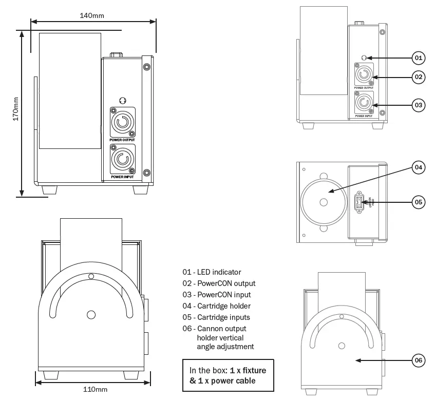 EQUINOX EQLED405 C-Shot Electric Confetti Launcher-1