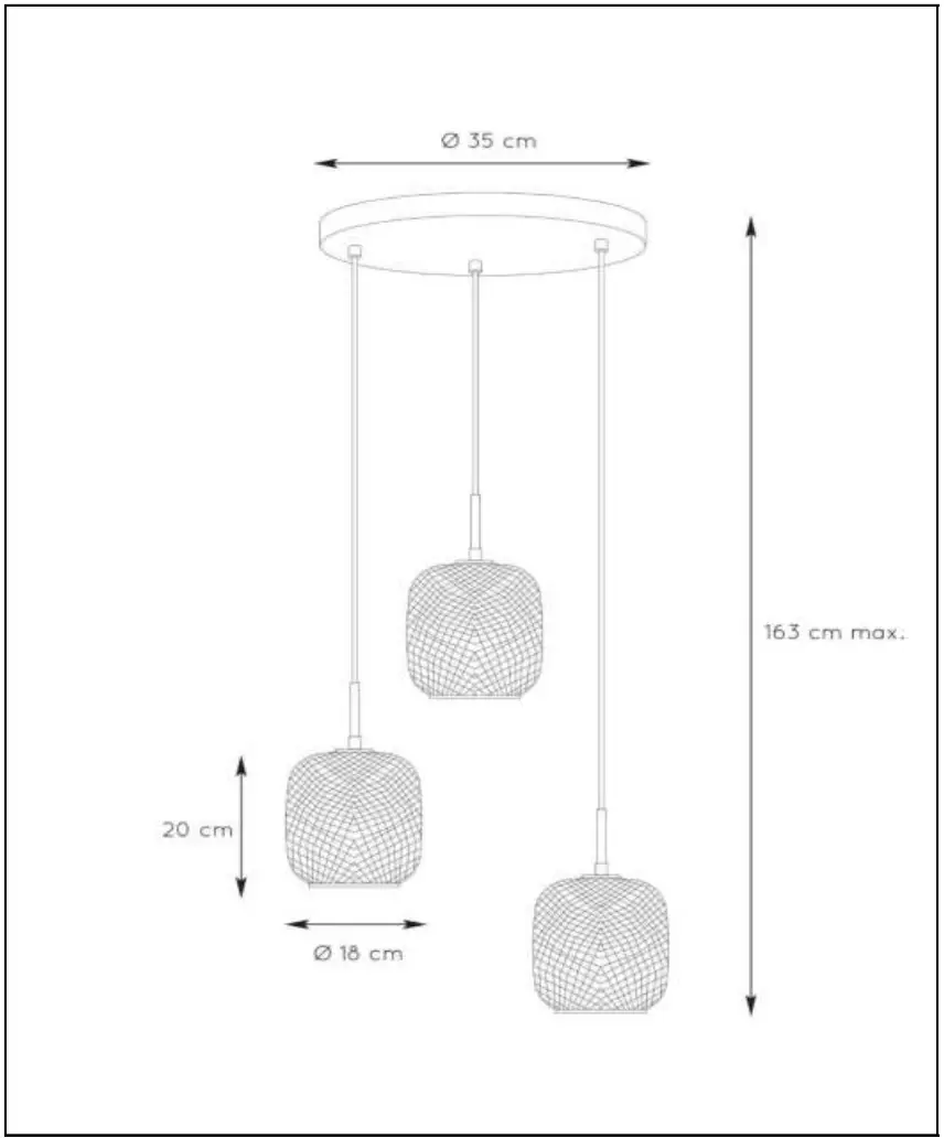 LUCIDE 03433 AGATHA Pendant Light - fig 1