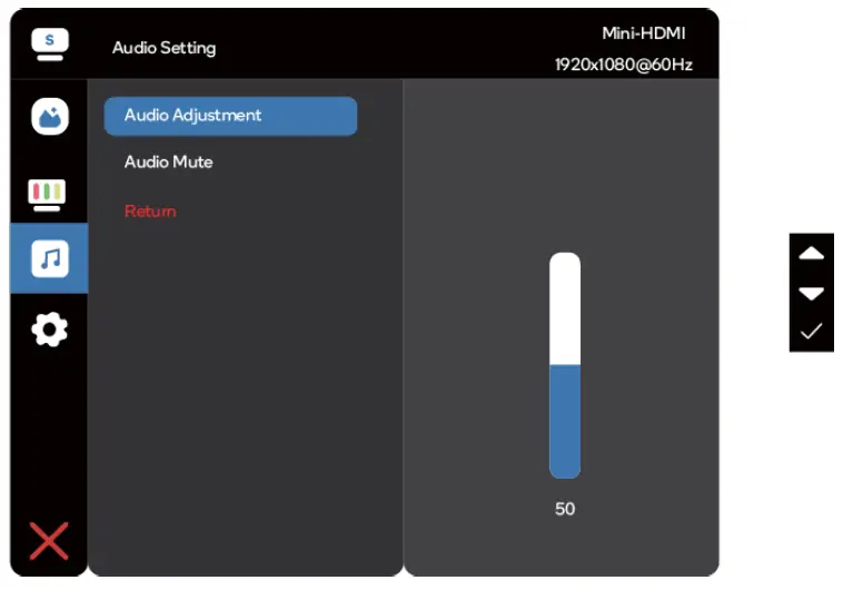 Schneider SC 16PM1F TOUCH 15 6 Inch Portable Display Monitor - Audio Setting
