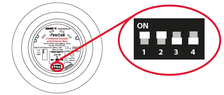 firecell FCX-191 Combined Sounder Detector Visual Indicator fig 3