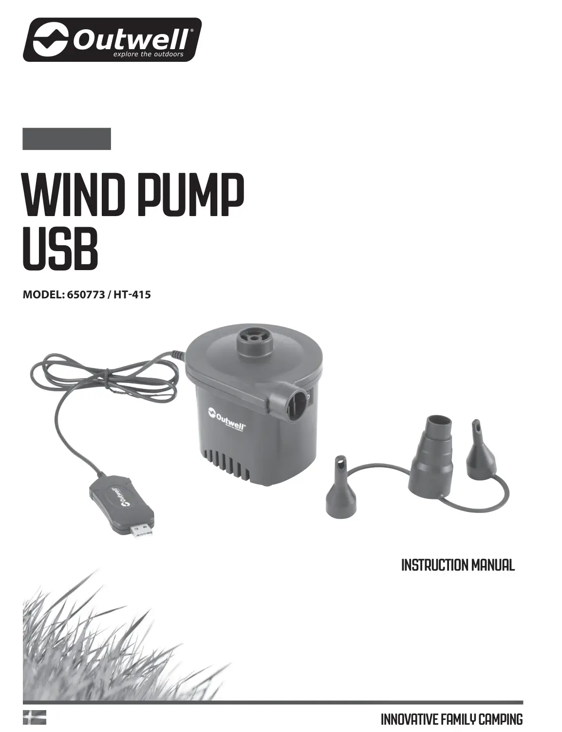 OUTWELL 650773 HT-415 WIND PUMP USB Instruction Manual