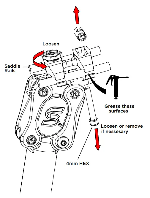 CANE CREEK Silk Carbon Suspension Seatpost - Diagram 1.