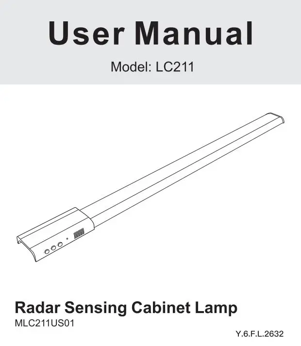 BASON LIGHTING LC211 Radar Sensing Cabinet Lamp User Manual
