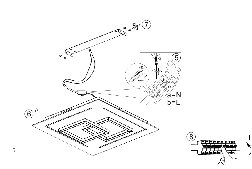 Paul Neuhaus 8180-95 Q LINEA LED Ceiling Light 5