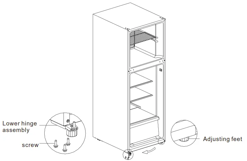 Midea HD 325FWEN Refrigerator - climb screw