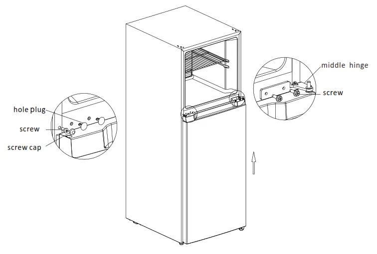 Midea HD 325FWEN Refrigerator - refrigerator door.