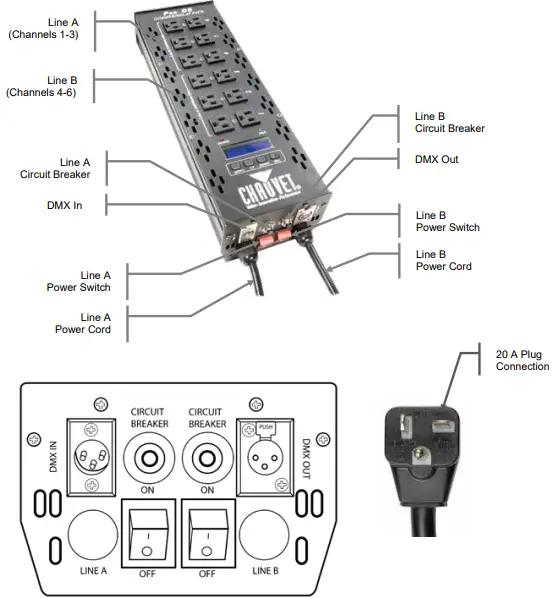 CHAUVET DJ Pro-D6 DMX-512 Dimmer Switch Pack-fig2