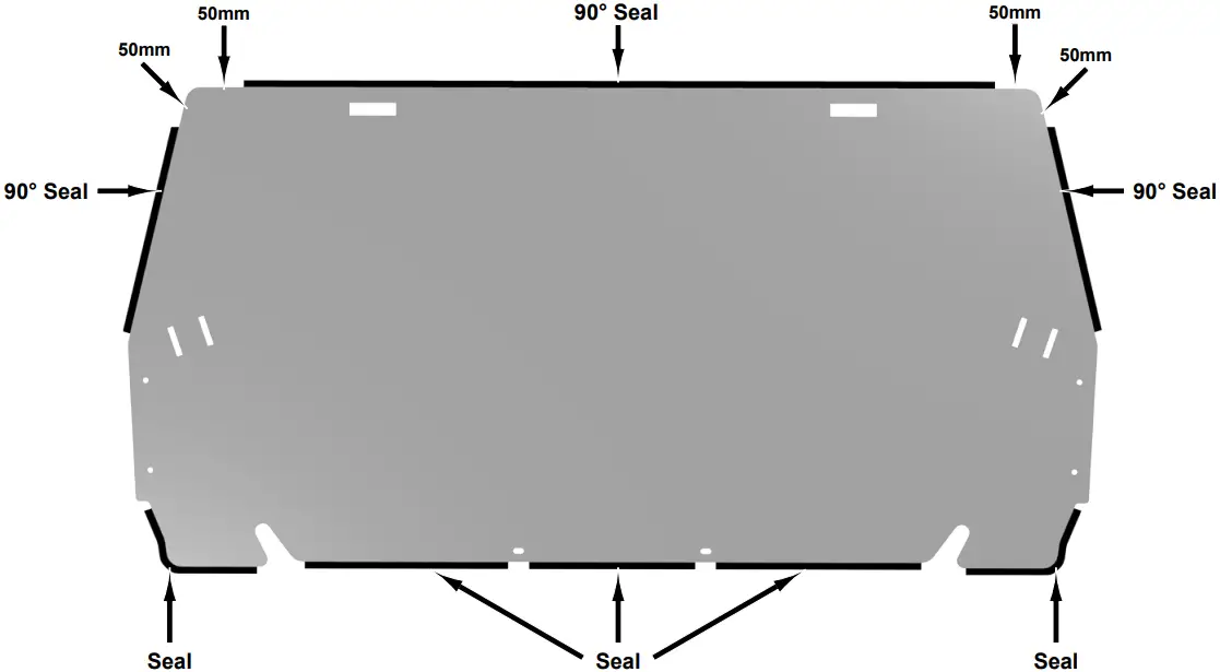 SUPERATV Kawasaki Teryx KRX 1000 Rear Windshield B05