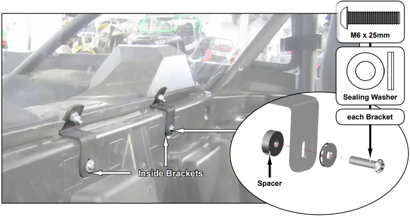 SUPERATV Kawasaki Teryx KRX 1000 Rear Windshield B11