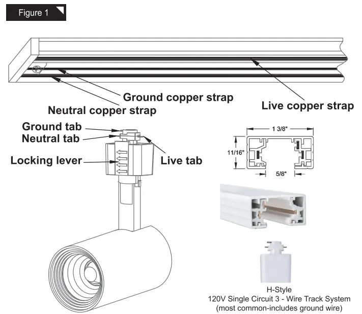 Cloudy Bay LTHR005SMXX 3PK Smart LED Track Head - figer 1