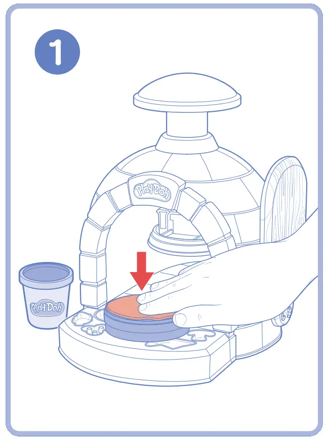 F4373 Play-Doh Kitchen Creations Pizza Oven How to Use illustration
