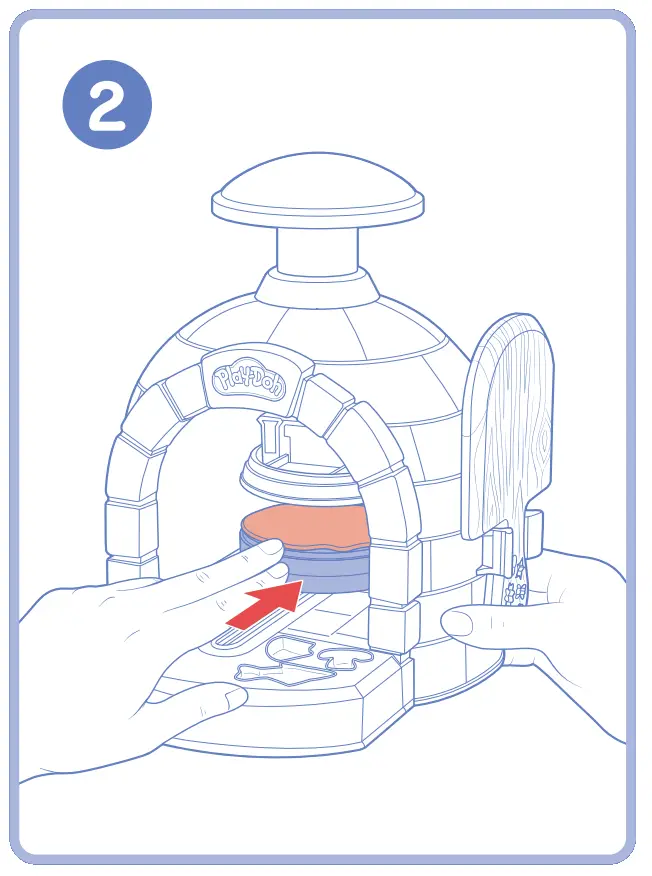 F4373 Play-Doh Kitchen Creations Pizza Oven How to Use illustration