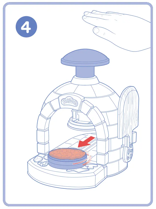 F4373 Play-Doh Kitchen Creations Pizza Oven How to Use illustration