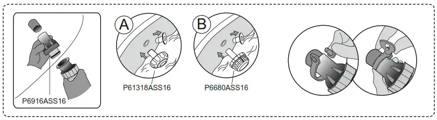 Bestway 58647E Flowclear 1500 gallon Transparent Filter Pump - POOL SUCTION FITTING 6