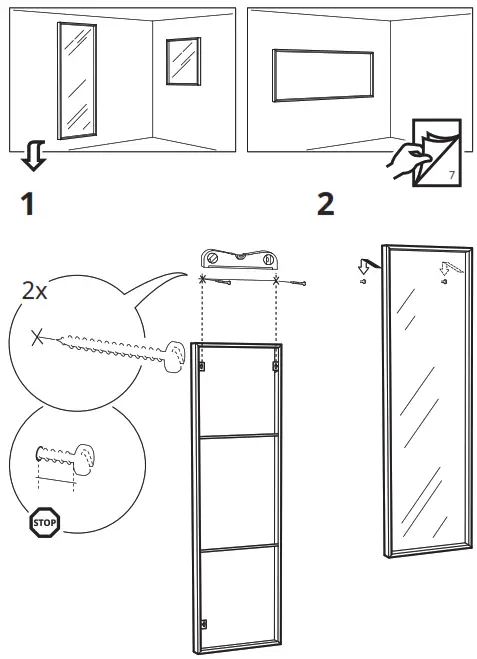 IKEA AA-2065857-5 NISSEDAL Mirror- 12
