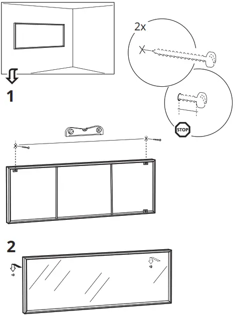 IKEA AA-2065857-5 NISSEDAL Mirror- stop