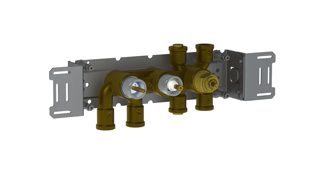 Vola 5400dv Thermostatic Mixer And Diverter In Natural Brass Instruction Manual