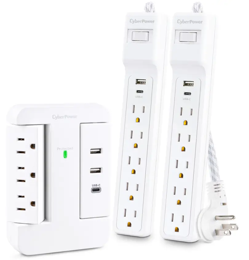 MP1089SSW 5 Outlet Surge Protector