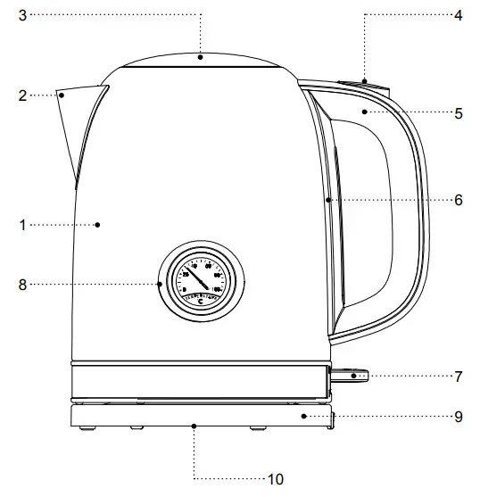 BRAYER BR1005BK Electric Kettle