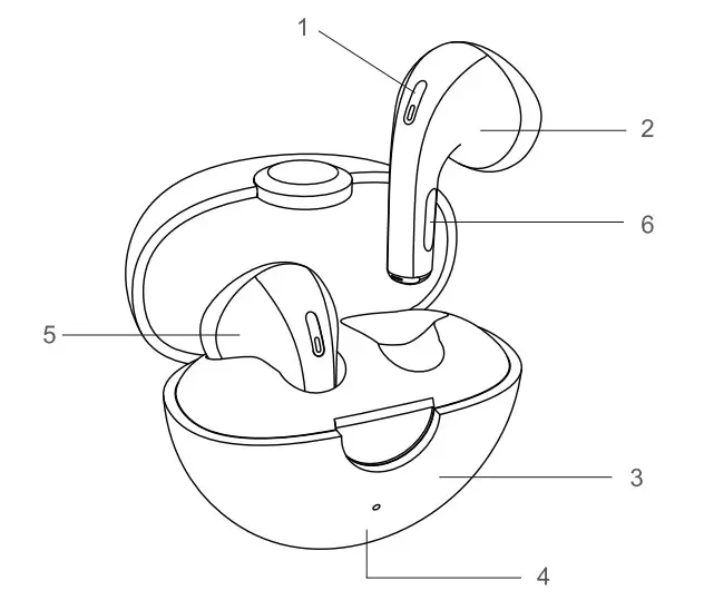 MINISO TS37 True Wireless Earphones - Parts