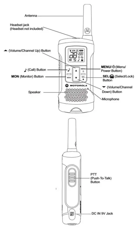 motorola TLKR-T61 Two-Way Radio -