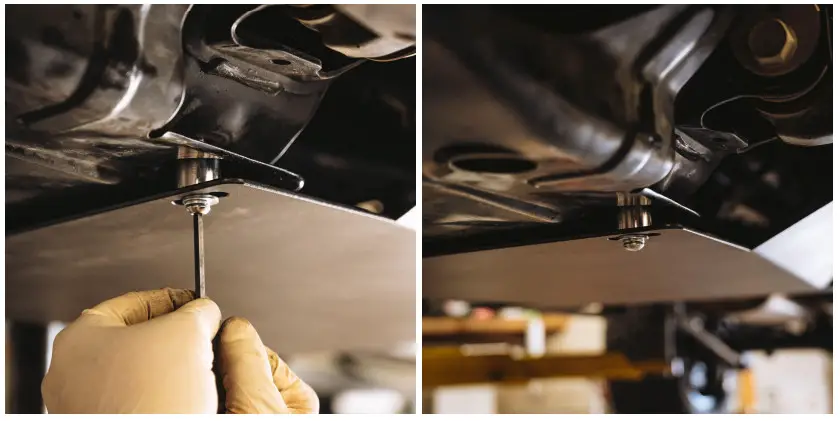 RSG 2010plus 4Runner Cat Skid Guard - tighten down1