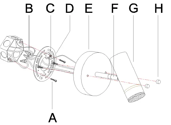 ZEVNI A04423 Davet 6 Inch LED Wall Sconce 2