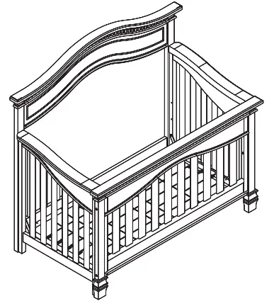 evolur 88261 Cheyenne Crib - Fig 1