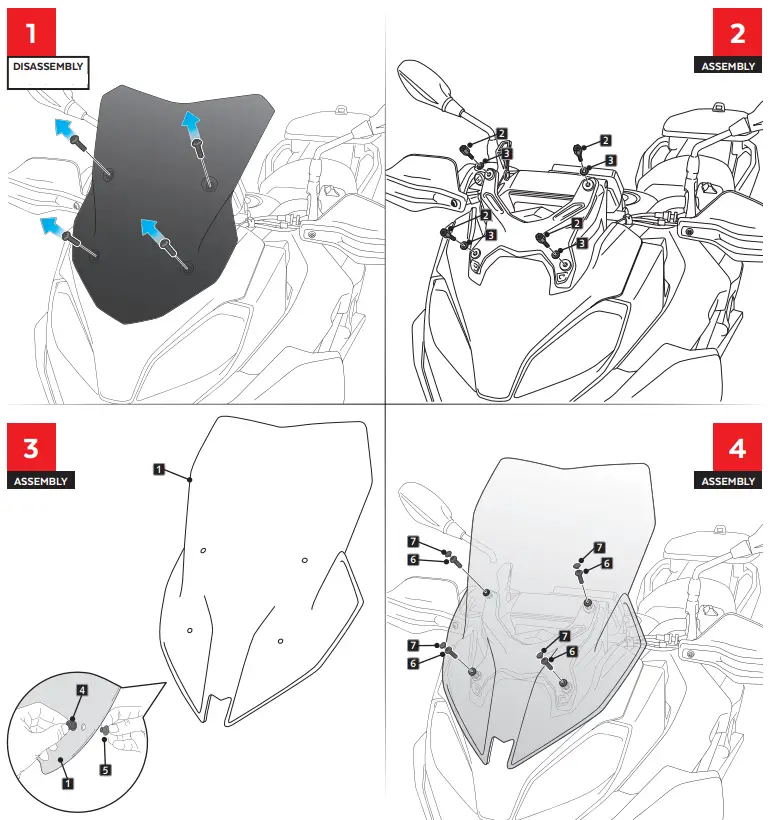BMW F 900 XR Plexi Shield PUIG Touring Windshield - Fig 4