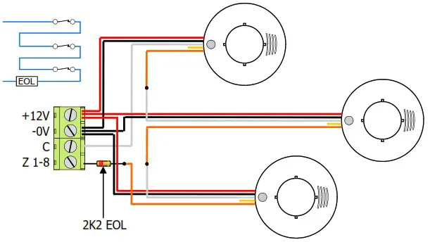 Arrowhead Alarm Products HM SMOKE Auto Resetting Smoke Detector - Connection Diagram 5