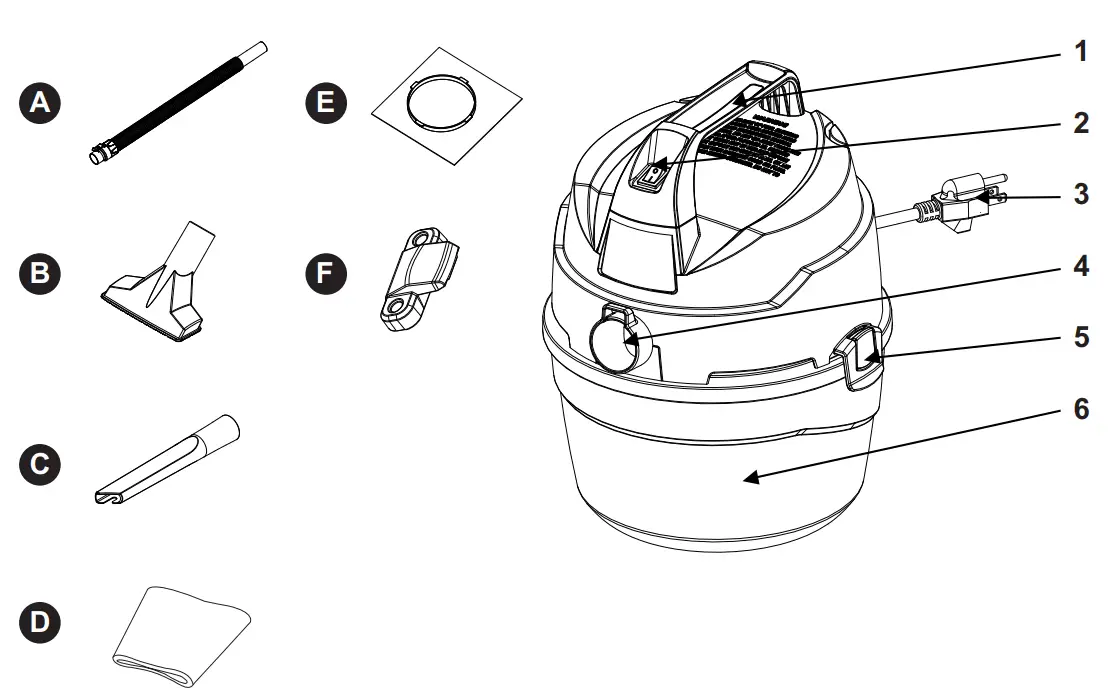 STANLEY SL19125P 1 Gal 3 8 Liter Wet Dry Vacuum - Pakeg