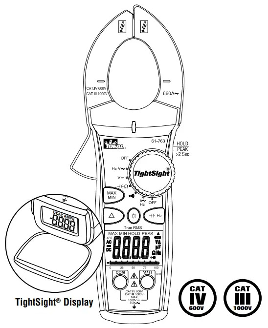 IDEAL 61-763 TightSight Clamp Meters