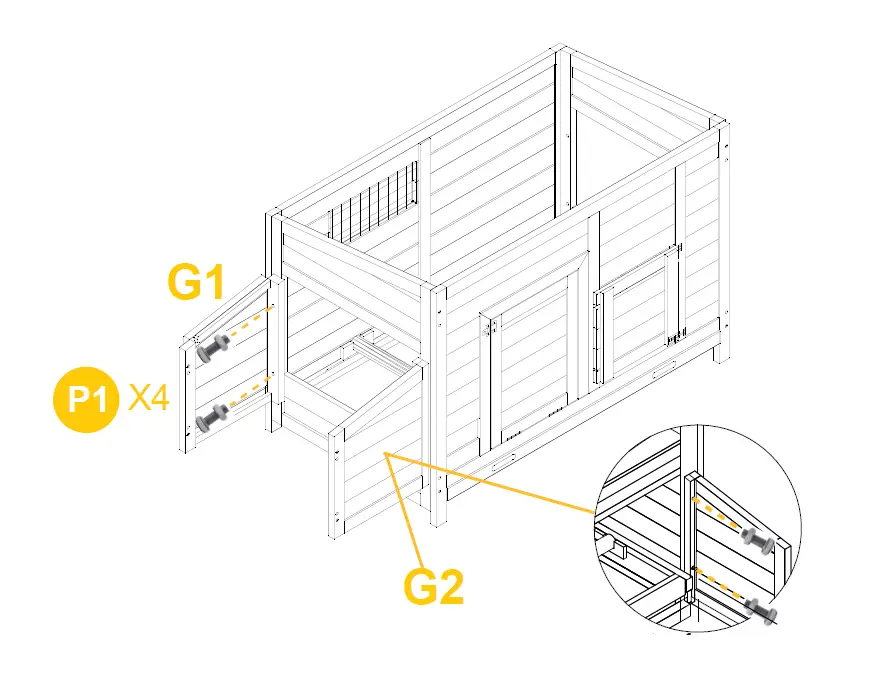 aivituvin-AIR45-Large-Hen-House-with-Run-for-4-6-Chickens-fig-13