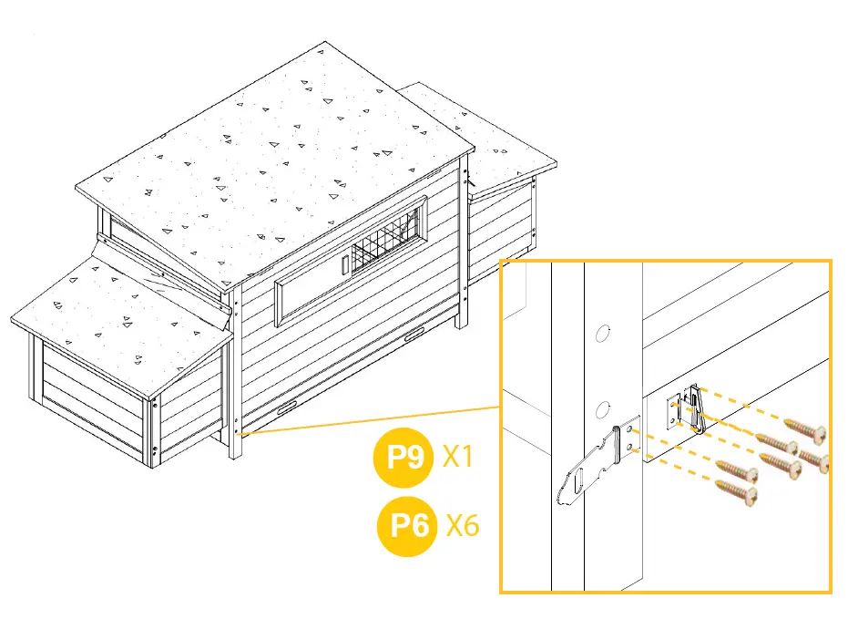 aivituvin-AIR45-Large-Hen-House-with-Run-for-4-6-Chickens-fig-20