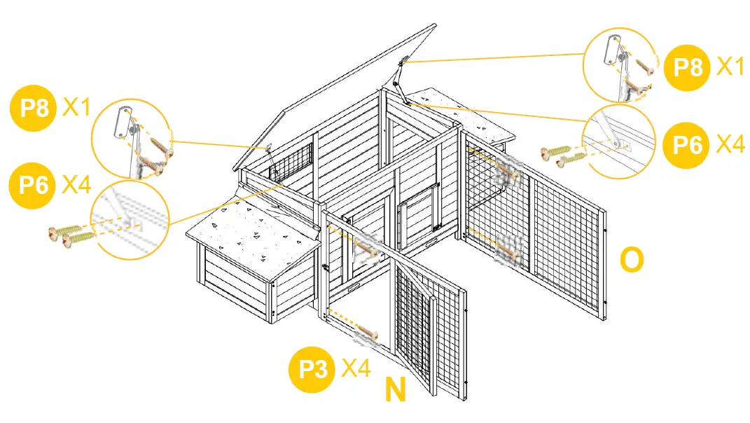 aivituvin-AIR45-Large-Hen-House-with-Run-for-4-6-Chickens-fig-21