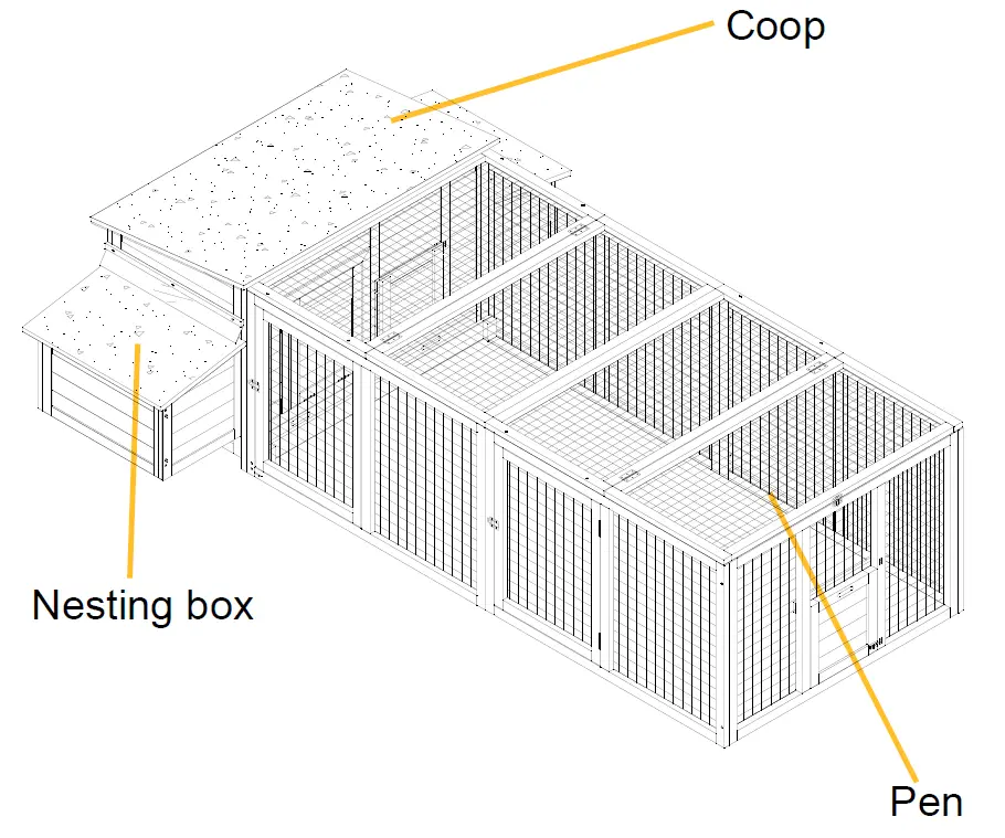 aivituvin-AIR45-Large-Hen-House-with-Run-for-4-6-Chickens-fig-5