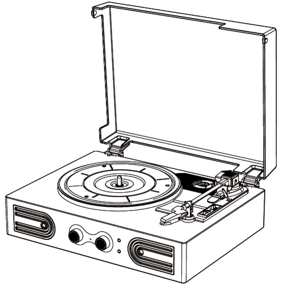 DANFI AUDIO TE-2030 Vintage Bluetooth Turntable Record Player