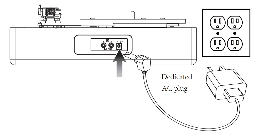 Connecting the main unit to Power