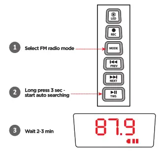 defender Boomer 60 Portable Speaker - FM Radio